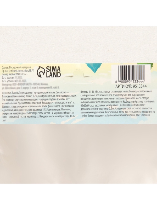 Флокс метельчтый Miss holland корневище в пакете с торфогрунтом, р-р II, 2 шт.