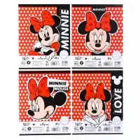 Тетрадь в линейку 18 листов, 4 вида МИКС, обложка мелованная бумага, &laquo;Минни Маус&raquo;