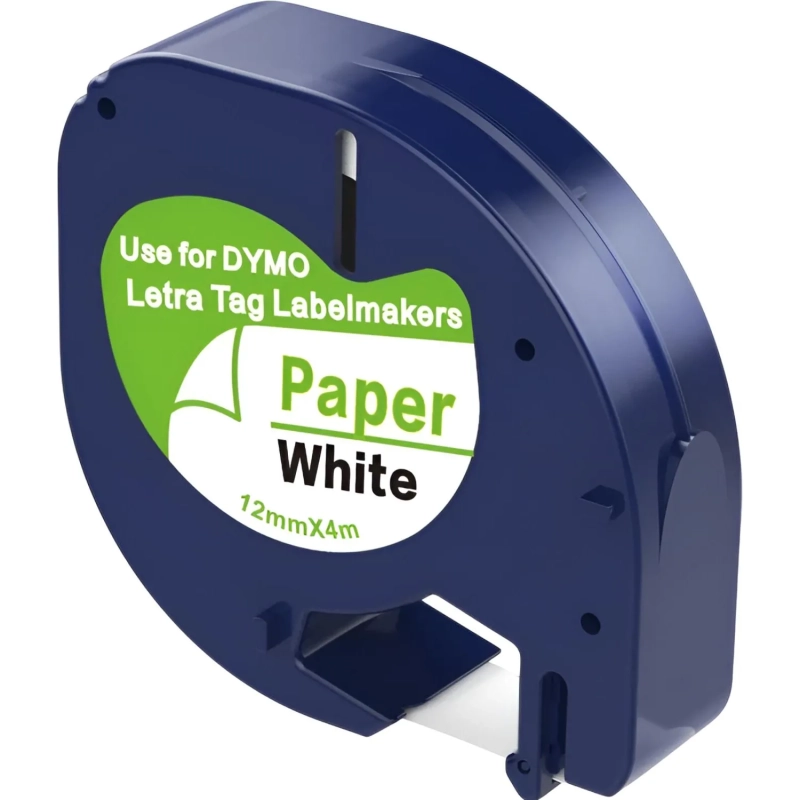 Картридж бумажн Vell VL-D-91200(12мм,чер на бел)д/LetraTagLT-100H,vell91200