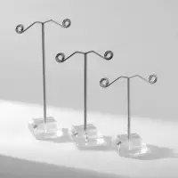 Подставка под серьги &laquo;QF. Акрил&raquo;, набор 3 шт., h=8, 10, 12 см, прозрачная