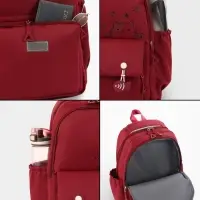 Рюкзак школьный &laquo;Котик&raquo;, 3 кармана, 2 отделения, 29&times;14&times;44 см, бордовый