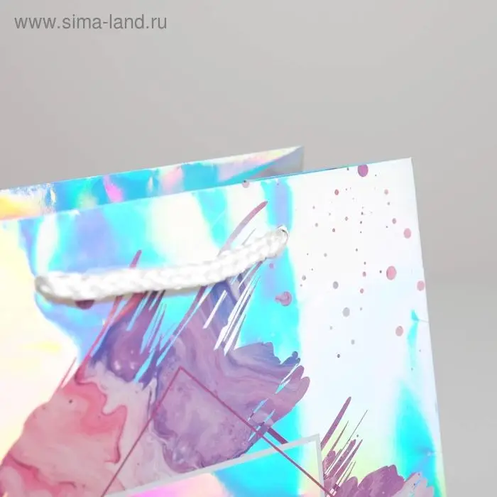 Пакет подарочный голографический, упаковка, &laquo;Enjoy every moment&raquo;, 18 х 23 х 10 см