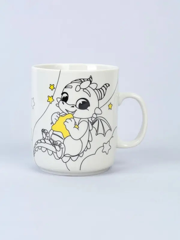 Кружка для росписи "Мечты дракончиков"  (без краски)