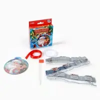 Алмазная мозаика на круглой подвеске 10&times;10 &laquo;Дед Мороз и Лошадка&raquo;