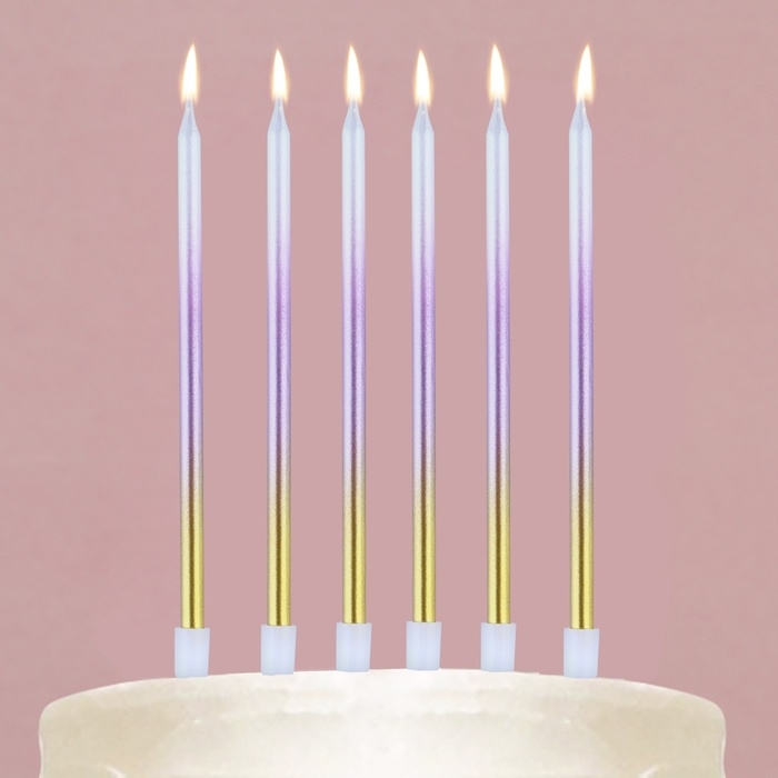 Свечи для торта «Make a wish», 6 шт., 13 х 0,5 см Свечи для торта «Make a wish», 6 шт., 13 х 0,5 см