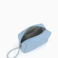 Косметичка дор Цветок 17*6*9, отд на молнии, голубой