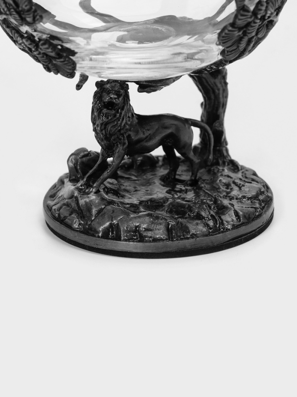 Бокал для коньяка  Бокал для коньяка "Лев",  8.3 х 12.3, серебро