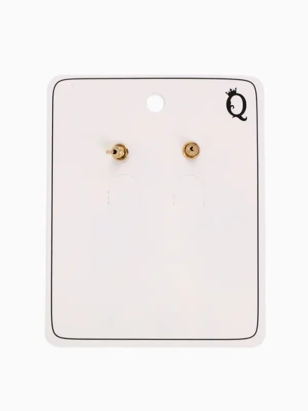 Серьги Серьги "Стиль камня", цвет коричневый в золоте