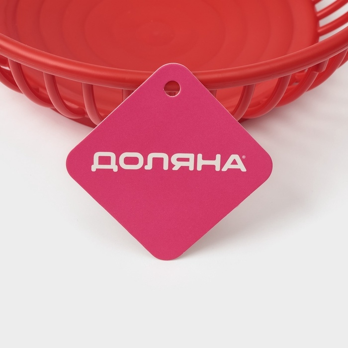 Фруктовница Доляна «Дискарт», пластик, 21.5×6.7 см, красная Фруктовница Доляна «Дискарт», пластик, 21.5×6.7 см, красная
