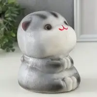 Копилка "Кот Дзен" серый, 16х14х14,5 см Копилка "Кот Дзен" серый, 16х14х14,5 см