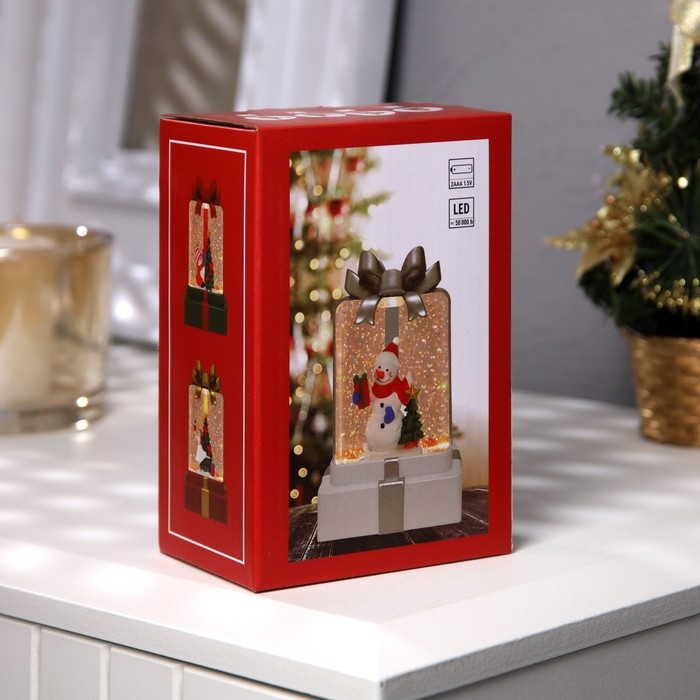 Светодиодная фигура «Гном с подарком» 7.5 × 12.5 × 4.9 см, пластик, батарейки АААх2 (не в комплекте), свечение тёплое белое Светодиодная фигура «Гном с подарком» 7.5 × 12.5 × 4.9 см, пластик, батарейки АААх2 (не в комплекте), свечение тёплое белое