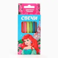 Свечи для торта, 6 штук, с цветным пламенем, Принцессы