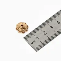 Шапочки для бусин (набор 10 шт.), 6&times;13.5 мм, цвет золото
