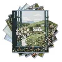 Тетрадь 48 листов в клетку Erichkrause Fancy Field, обложка мел картон, твин-лак, МИКС