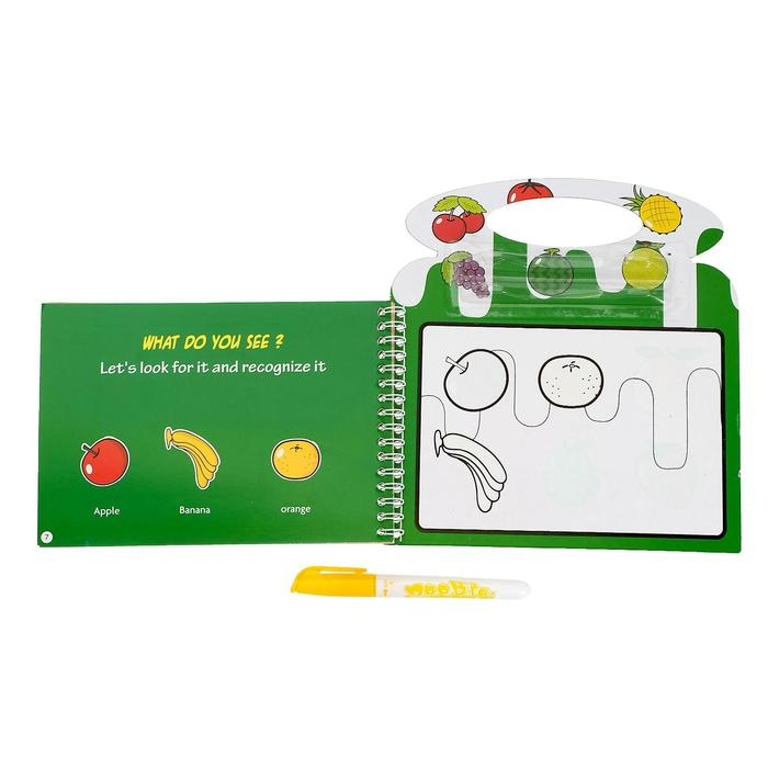 Книжка для рисования водой «Фрукты», с маркером Книжка для рисования водой «Фрукты», с маркером