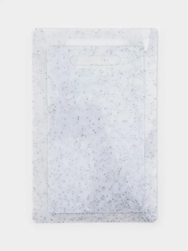 Доски разделочные, набор 2 шт., 24&times;14 см, 28&times;18 см, пластик, белые в крапинку