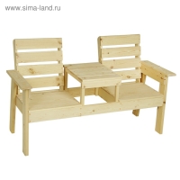 Скамейка со столиком, ХВОЯ, 90х60х140см