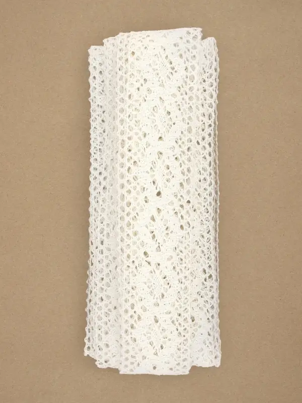 Кружево вязаное, 50 мм, 10&plusmn;1 м, белое
