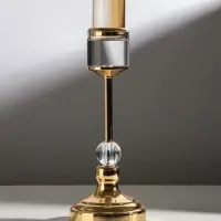 Подсвечник на 1 свечу &laquo;Прозрачность&raquo;, под золото, 36&times;12&times;12 см