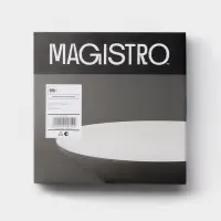 Тарелки Magistro Matt black, 950 мл, 23.5&times;4 см, набор 2 шт., фарфор, белые, чёрные