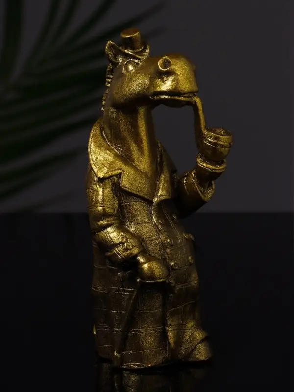 Фигурка гипс &laquo;Конь в пальто&raquo;, 11&times;5 см, цвет золото