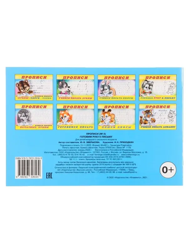 Раскраска-пропись &laquo;Готовим руку к письму&raquo;