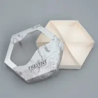 Коробка кондитерская, упаковка, «PRESENT», 23 х 23х 4 см