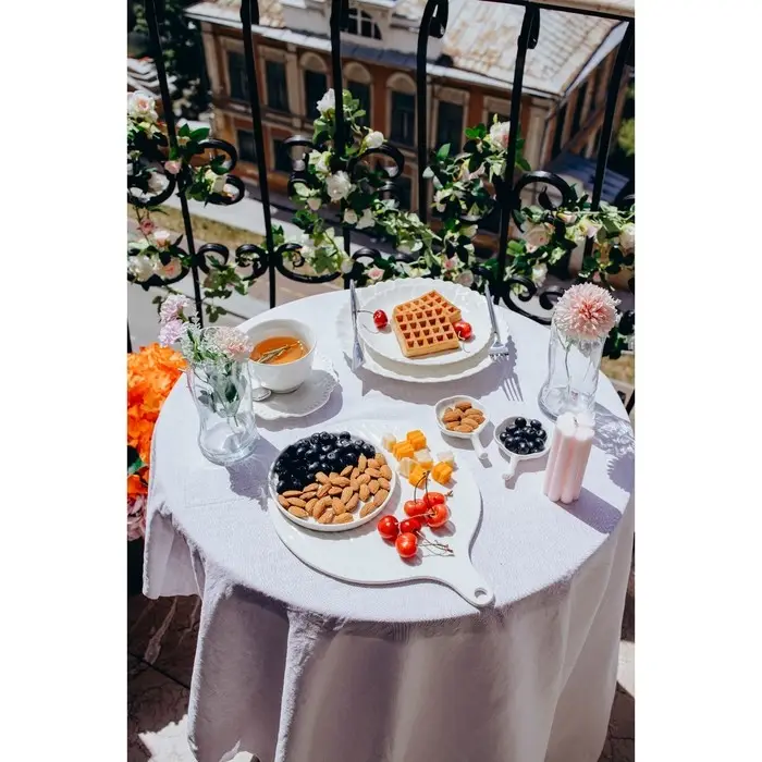 Блюдо для подачи Magistro &laquo;Гриль Бланш&raquo;, d=30.5 см, фарфор, белое