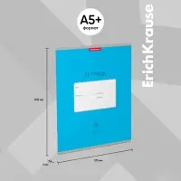 Тетрадь 18 листов в линейку, "Классика Bright", обложка мелованный картон, блок офсет 100% белизна, голубая