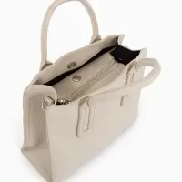 Сумка женская тоут TEXTURA на молнии, 29&times;10&times;25 см, однотонная, молочная