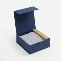 Коробка складная Quadra Fold, темно-синяя Коробка складная Quadra Fold, темно-синяя