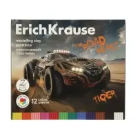 Пластилин 12цв 180г ErichKrause Road Beast, со стеком