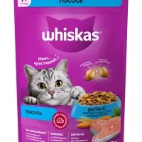Сухой корм Whiskas для кошек, лосось, подушечки, 350 г