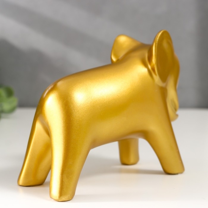 Сувенир полистоун Сувенир полистоун "Золотой слон" 10,5х6х13,5 см