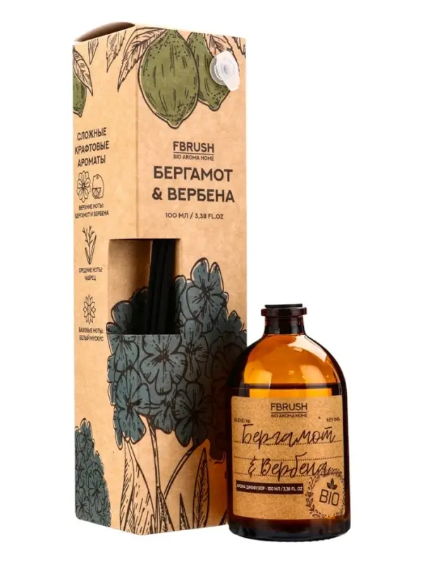 Диффузор ароматический Коллекция BIO Бергамот и вербена 100 мл Диффузор ароматический Коллекция BIO Бергамот и вербена 100 мл