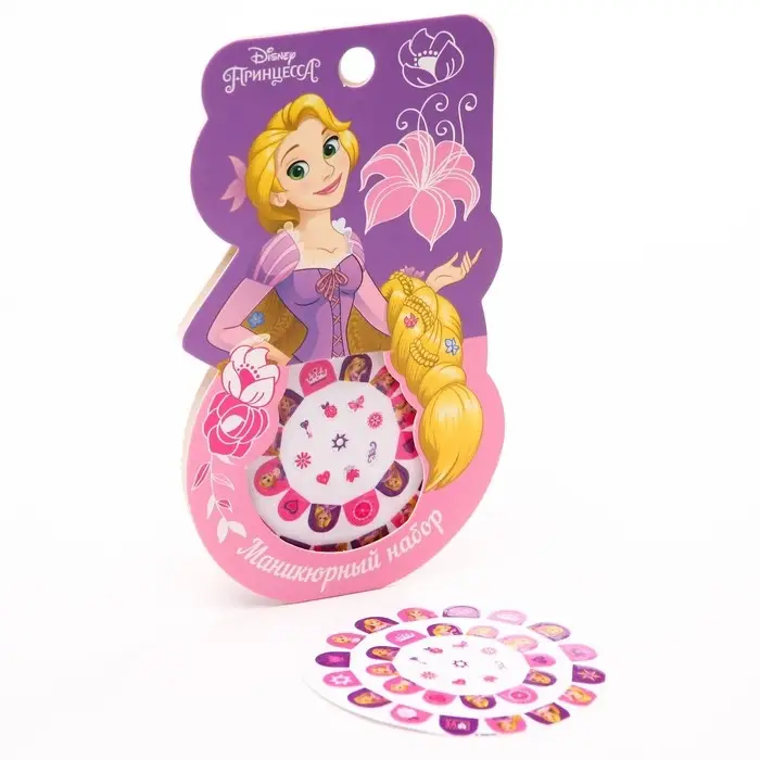 Наклейки для ногтей детские, Рапунцель