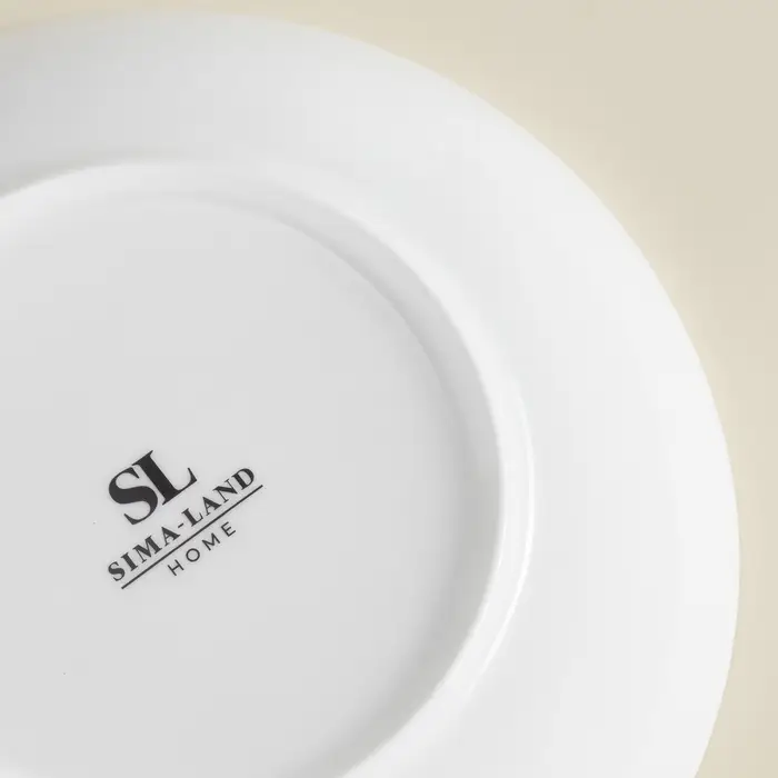 Тарелки глубокие SL Home &laquo;Каскарон&raquo;, 700 мл, d=20 см, набор 2 шт., костяной фарфор, белые