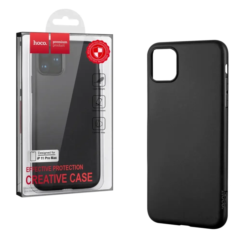 Чехол IPh 11 Pro MAX TPU черный Creative Case HOCO Чехол IPh 11 Pro MAX TPU черный Creative Case HOCO