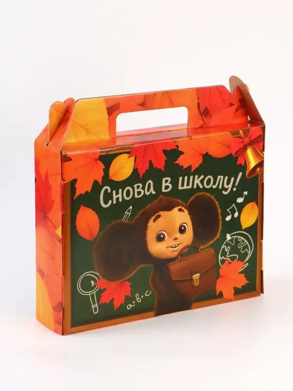 Коробка складная «Вперёд к знаниям»,Чебурашка, 33,7 х 25,7 х 7,9 см Коробка складная «Вперёд к знаниям»,Чебурашка, 33,7 х 25,7 х 7,9 см