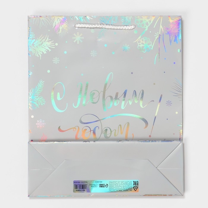 Пакет голографический вертикальный «Яркого Нового Года», 26 х 30 х 9 см Пакет голографический вертикальный «Яркого Нового Года», 26 х 30 х 9 см