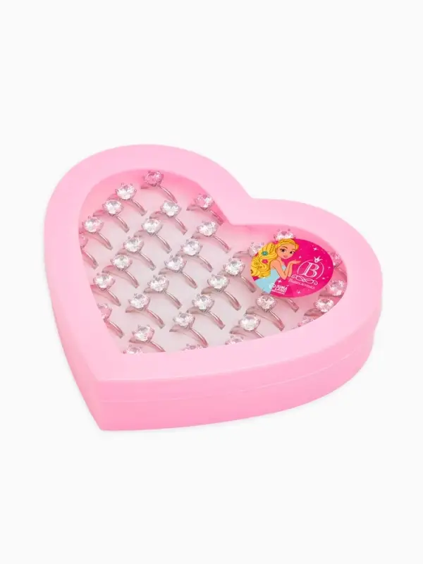 Кольца набор 36 шт. &laquo;Выбражулька. Бриллиант, как у мамы&raquo;, безразмерное, белое в серебре