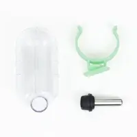 Поилка для грызунов, 60 мл, 12&times;4 см, с металлическим носиком, прозрачная, зелёное крепление