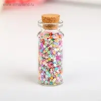 Глиттер в баночке "Звёздочки" МИКС р-р 3 мм 6 гр 5х2х2 см