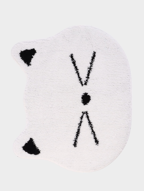 Коврик Доляна White Cat, 50.5×61 см, ворс 1.5 см, микрофибра, белый Коврик Доляна White Cat, 50.5×61 см, ворс 1.5 см, микрофибра, белый