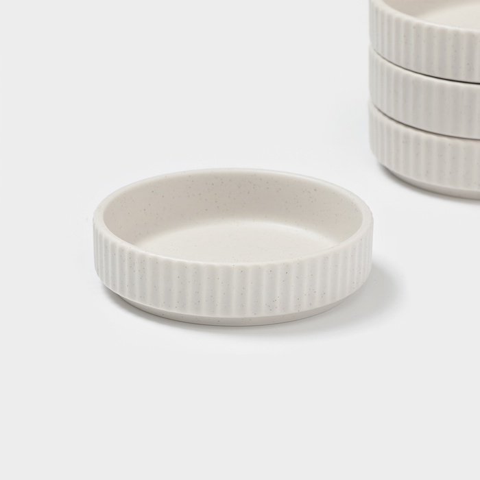 Набор соусников Magistro Jarwah Набор соусников Magistro Jarwah "Lausanne", 100 мл, 9,5х2,4 см, 4 шт, белый