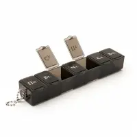 Таблетница &laquo;На неделю&raquo;, с цепочкой, 7 секций, 15&times;3.3&times;2 см, чёрная