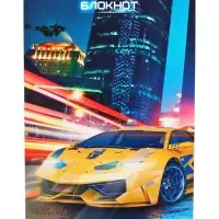 Блокнот А6, 40 листов в клетку на скрепке «Авто», обложка мелованный картон, МИКС