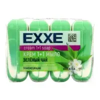 Туалетное мыло косметическое EXXE 1+1 &laquo;Зелёный Чай&raquo; 4&times;75 г