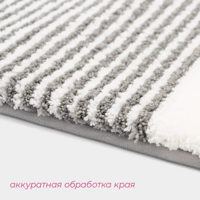 Коврик Доляна Stripes, 40&times;60 см, серый
