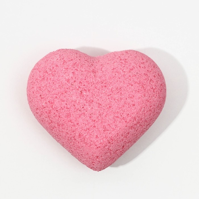 Бомбочка для ванны «Сердца», 130 г, аромат земляники, ЧИСТОЕ СЧАСТЬЕ